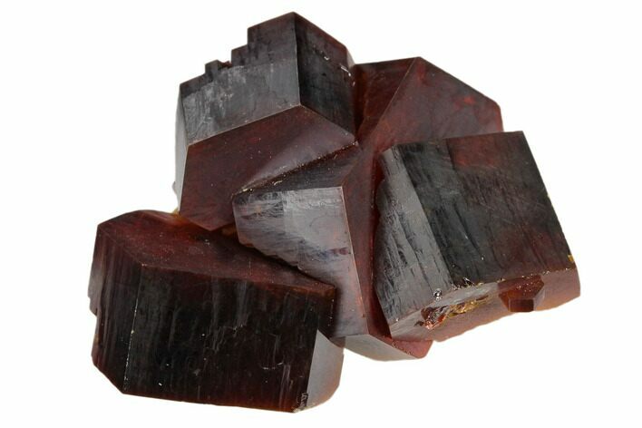 Deep Red Vanadinite Crystal Cluster - Huge Crystals! #132673
